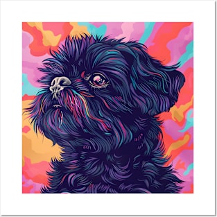 Retro Affenpinscher: Pastel Pup Revival Posters and Art